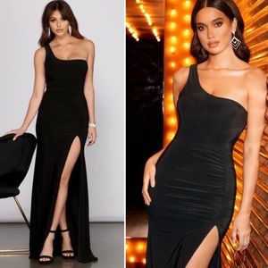 Windsor Formal One-Shoulder Janie Dress NWOT